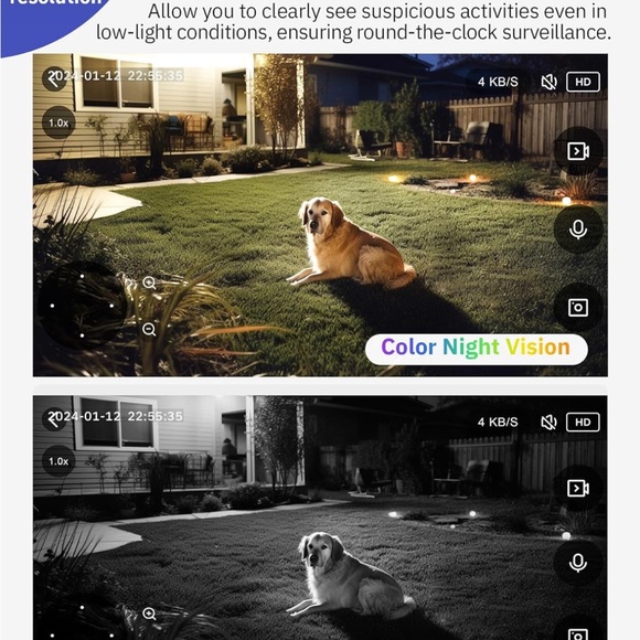 Light Bulb Security Camera 5G & 2.4GHz WiFi, 360° Wireless Outdoor/Indoor - Picture 6 of 6